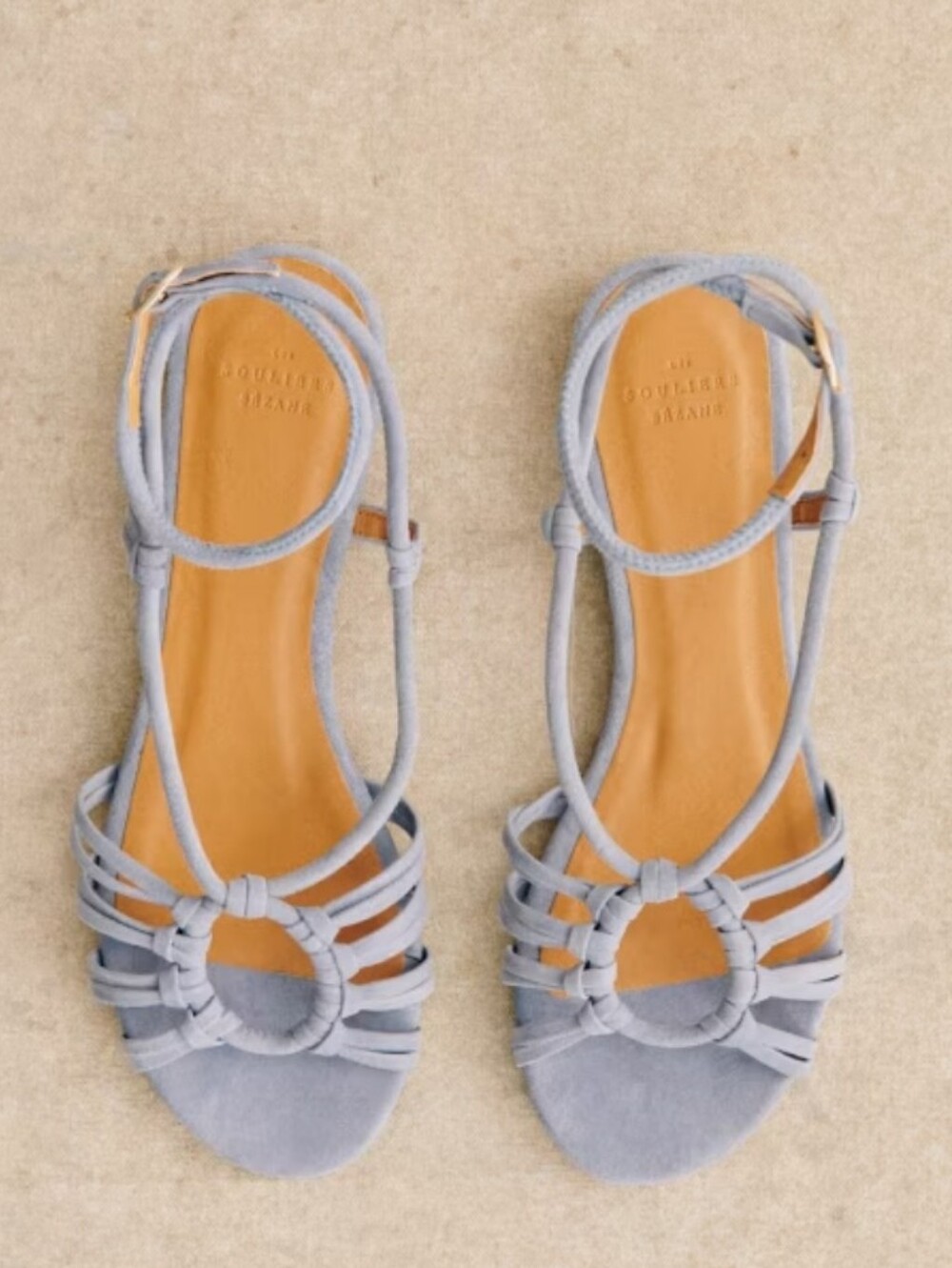 Sezane Vintage Blue Gloria Low Sandals